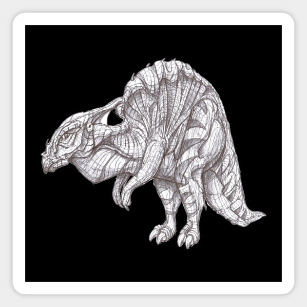 Parasaurolophus Magnet by Wickedcartoons